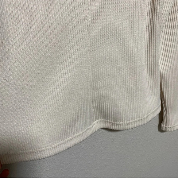 Banana Republic Off White Ribbed Square Neck Sweater - Picture 7 of 8